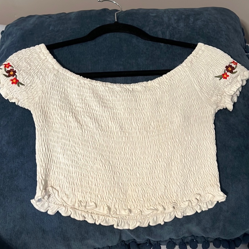Off the shoulder crop top